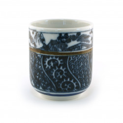 Tazza da tè in ceramica giapponese, tonalità petrolio in smalto metallizzato - METARIKKU