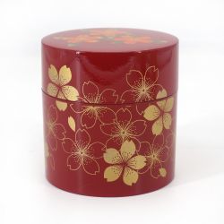 Japanese red tea box in resin - SAKURA - 150gr