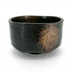 Cuenco de cerámica negra para ceremonia del té - EREGANTONA KURO