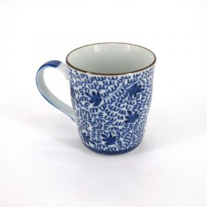 taza mug de té japonés azula de ceramica MIJINKARAKUSA motivos